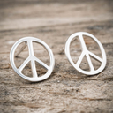 Örhängen stor peace symbol