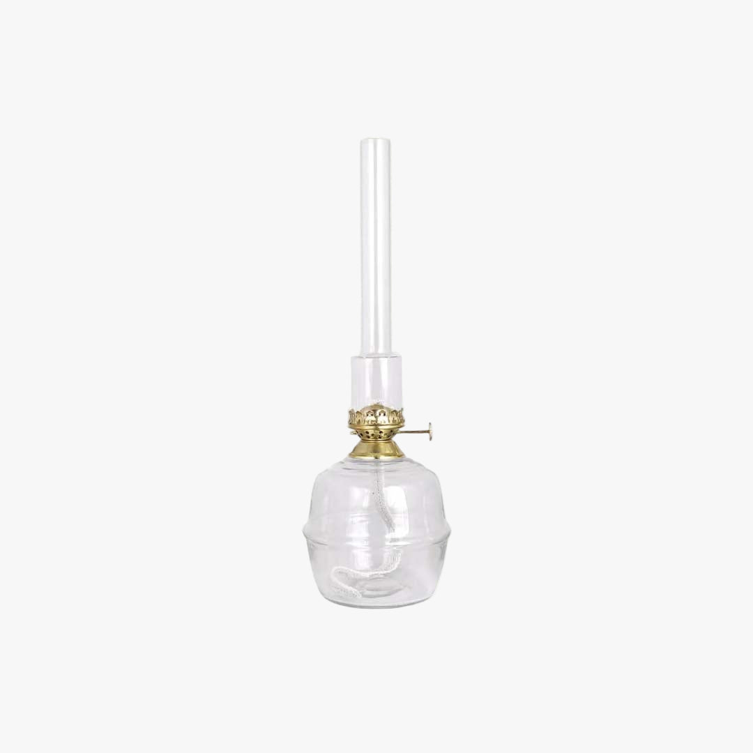 Fotogenlampa Majken stor klarglas mässing