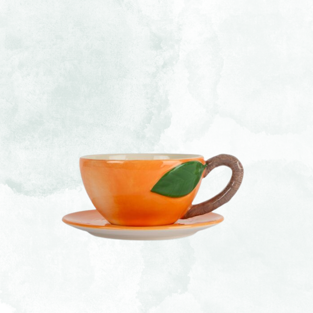 Kopp med fat, Peach