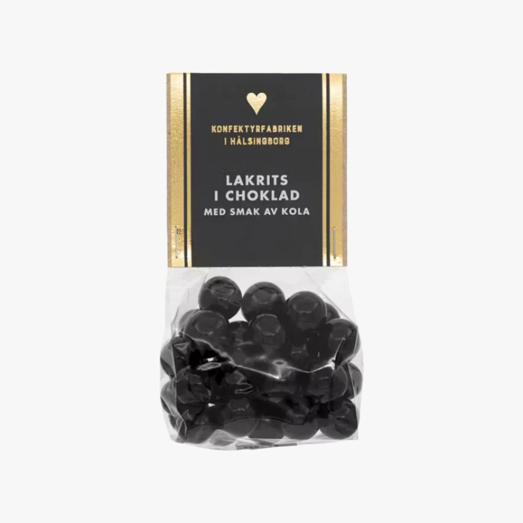 Lakrits i choklad med kola 150g
