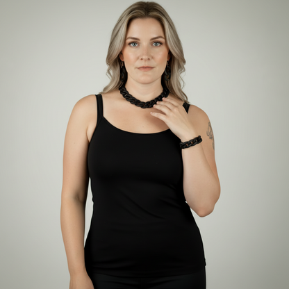 Necklace Chains Of Colour, Black