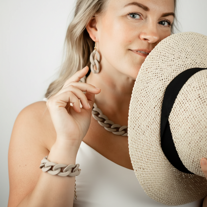 Necklace Chains Of Colour, Taupe