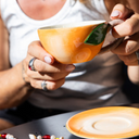 Kopp med fat, Peach