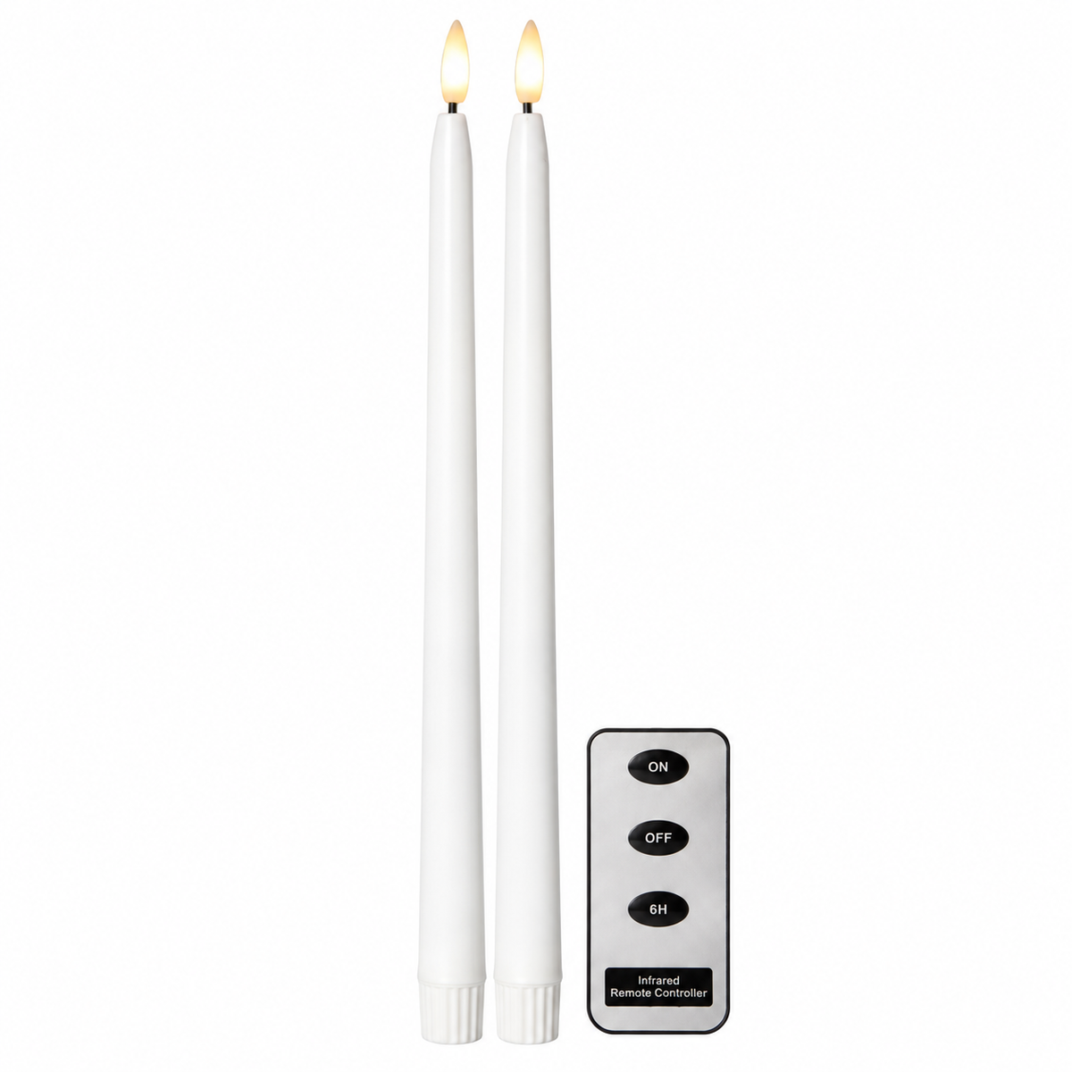 LED Antikljus 2-PACK Flamme 38cm
