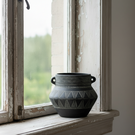 Vas Camille, Svart/Beige