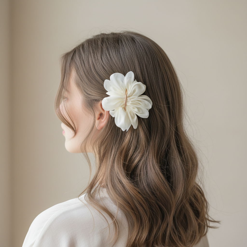 Airy barrette white