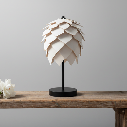 Bordslampa White Low ed black fot