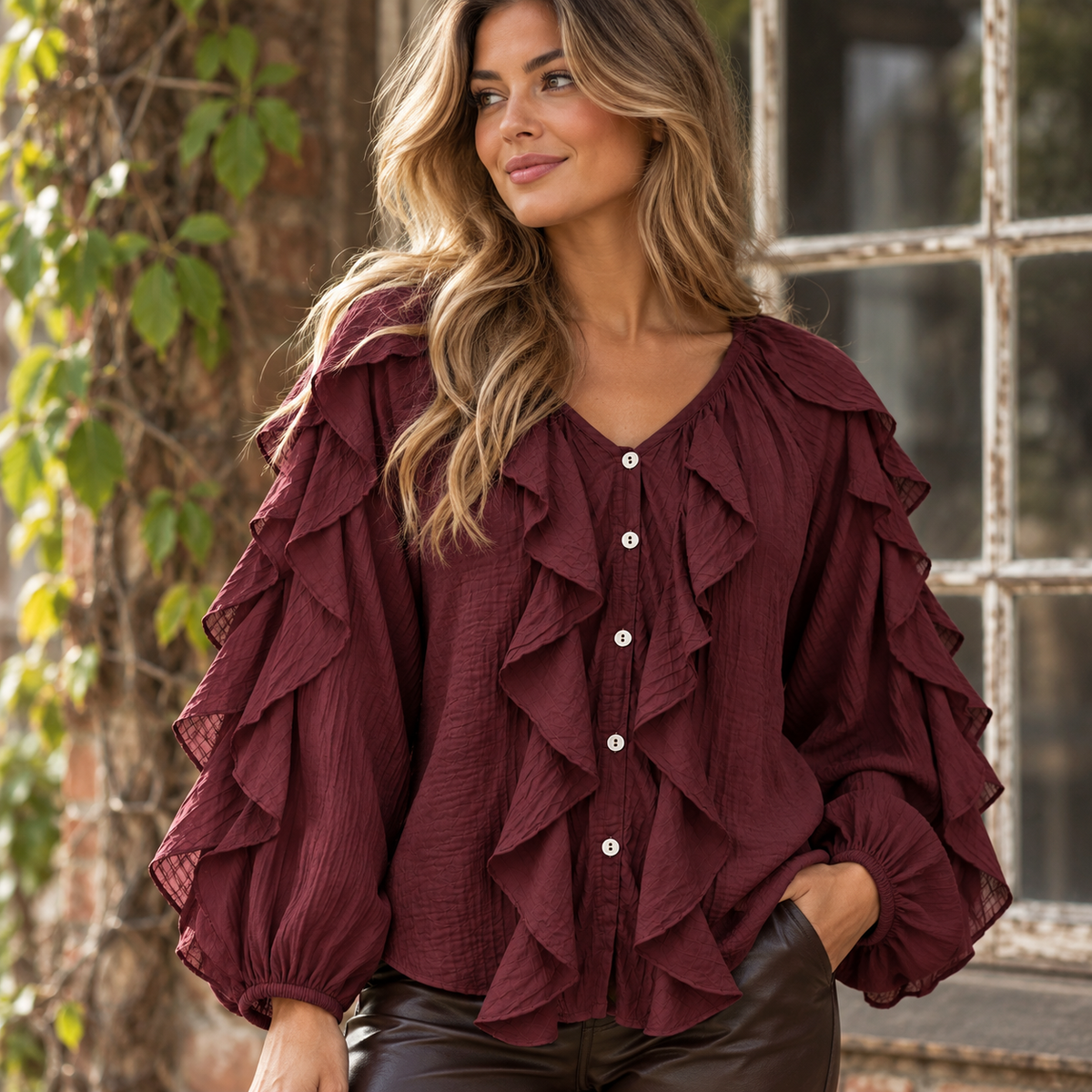 Bluse Rose, Rosa