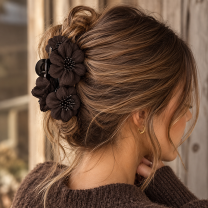 Hårklämma Carmen, Dark Brown
