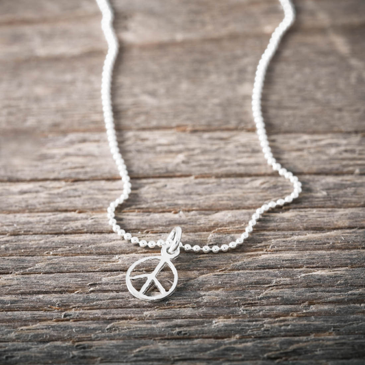 Silver halsband peace