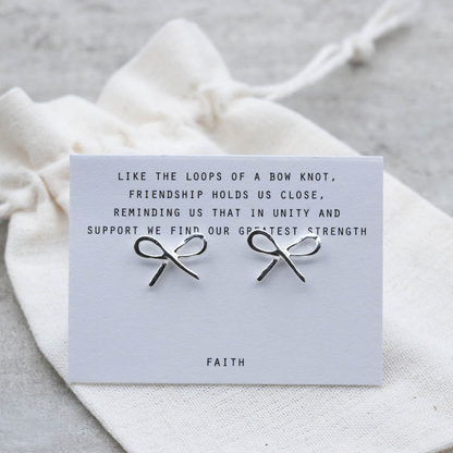 Silverörhängen rosett