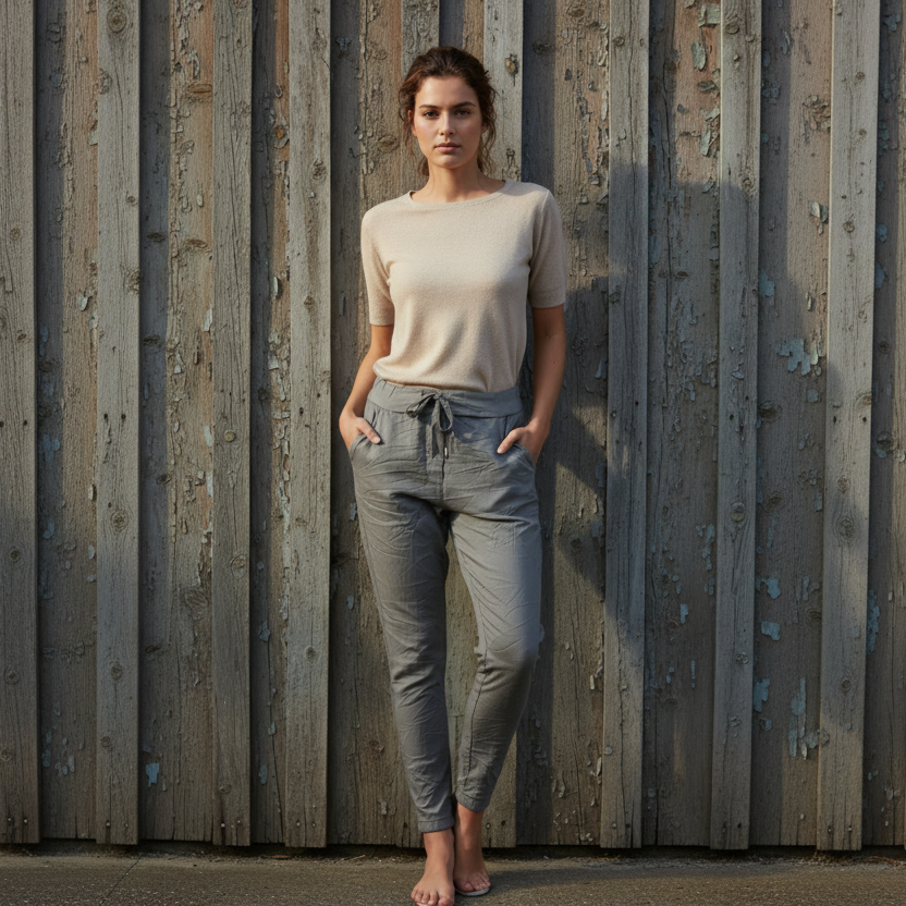 Stretch Trousers Signe, Taupe