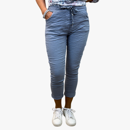 Stretchbyxa dubbelstorlek, Jeansblå