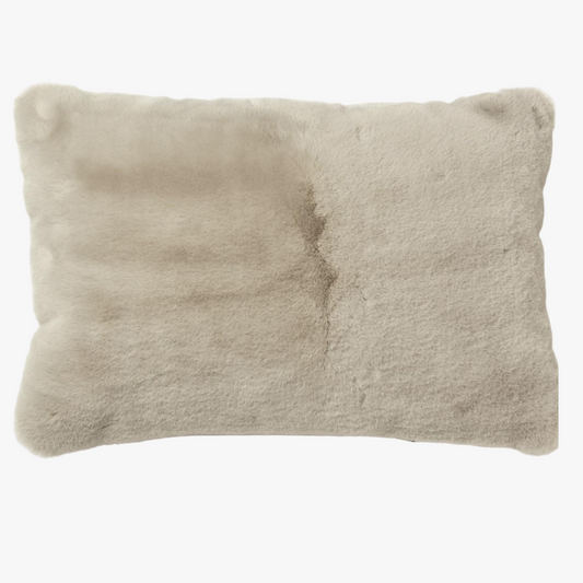 Kudde Fuskpäls Fluffy, Taupe