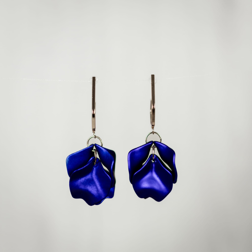 Örhängen Midnight drops, Metallic Blue