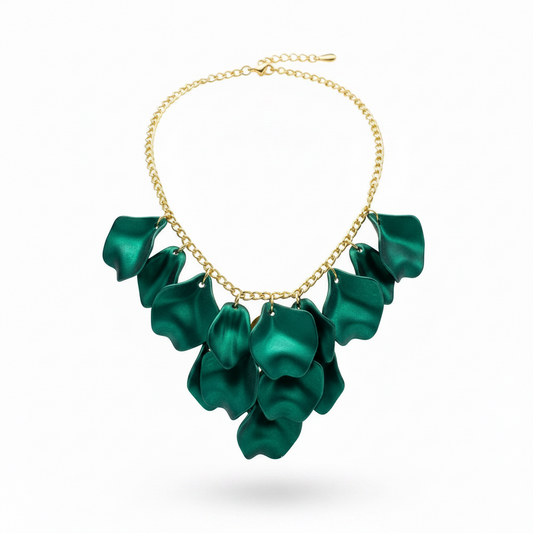 Halsband metallic green