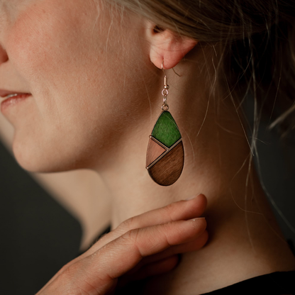 Tree drops grön/rosa