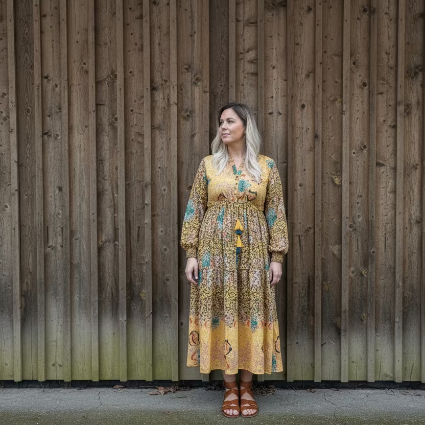 Klänning Valeria, Gul