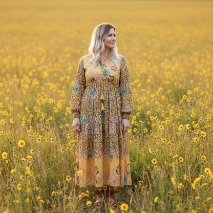 Klänning Valeria, Gul