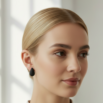 Earrings Pure Drop, Black