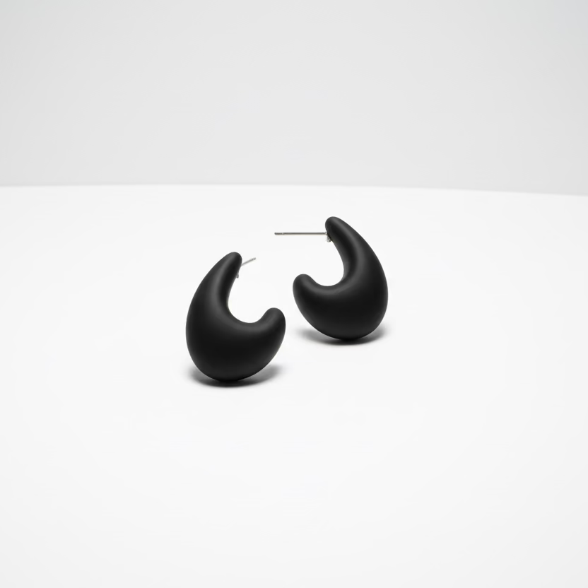 Earrings Pure Drop, Black