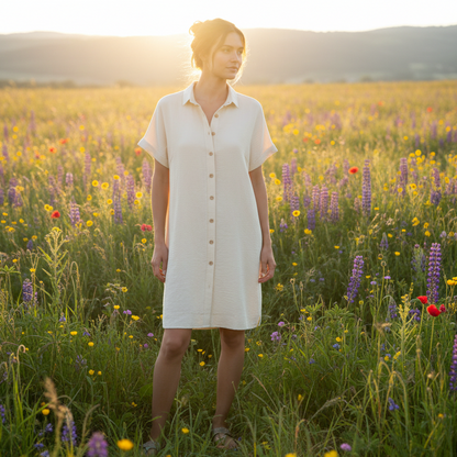 Kjole Freja, Beige