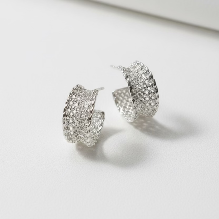 Örhängen Silver Mesh