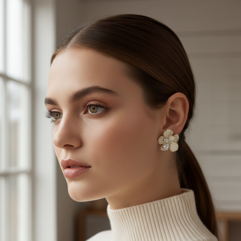 Örhängen Ivory Bloom