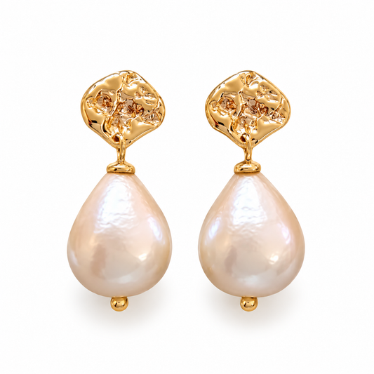 Øreringe Golden Pearl