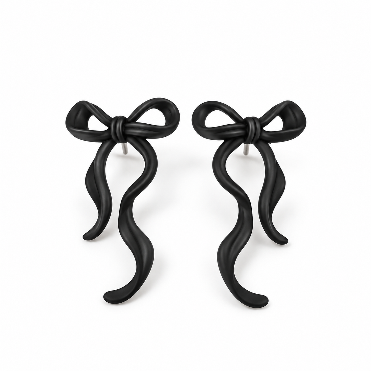 Earrings Fancy Black Bow