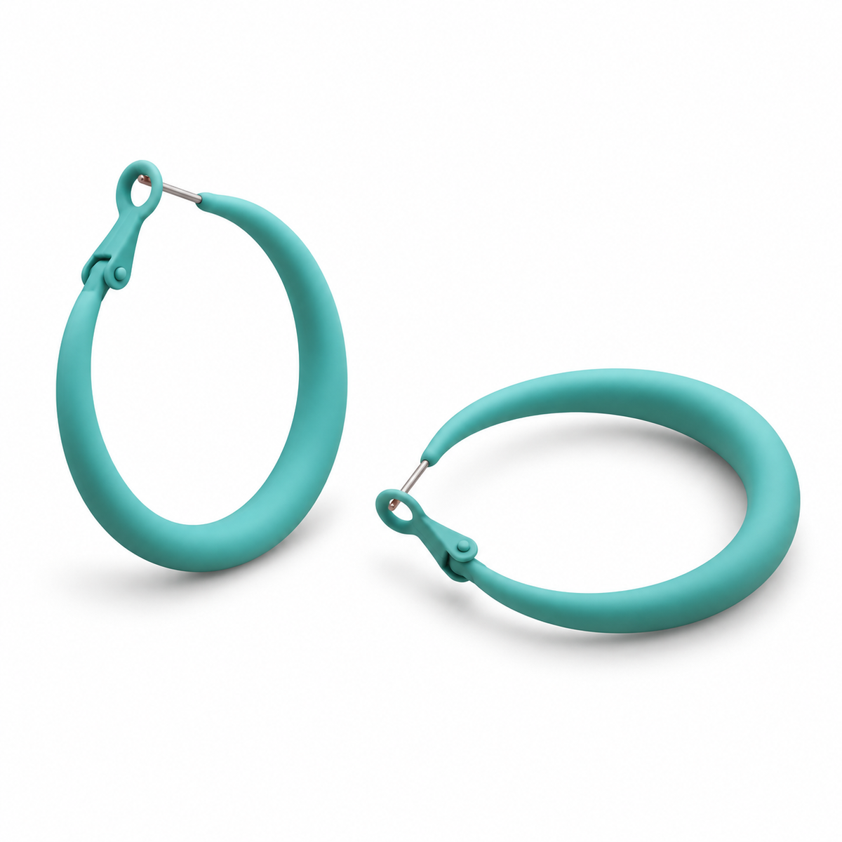 Örhängen Pastel Hoops, Fresh Turquoise