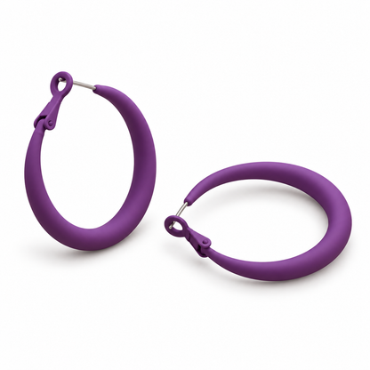 Örhängen Pastel Hoops, Deep Violet
