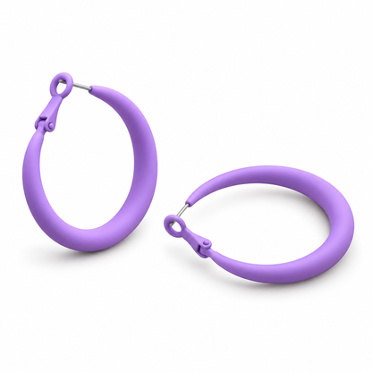 Örhängen Pastel Hoops, Lavender Mist