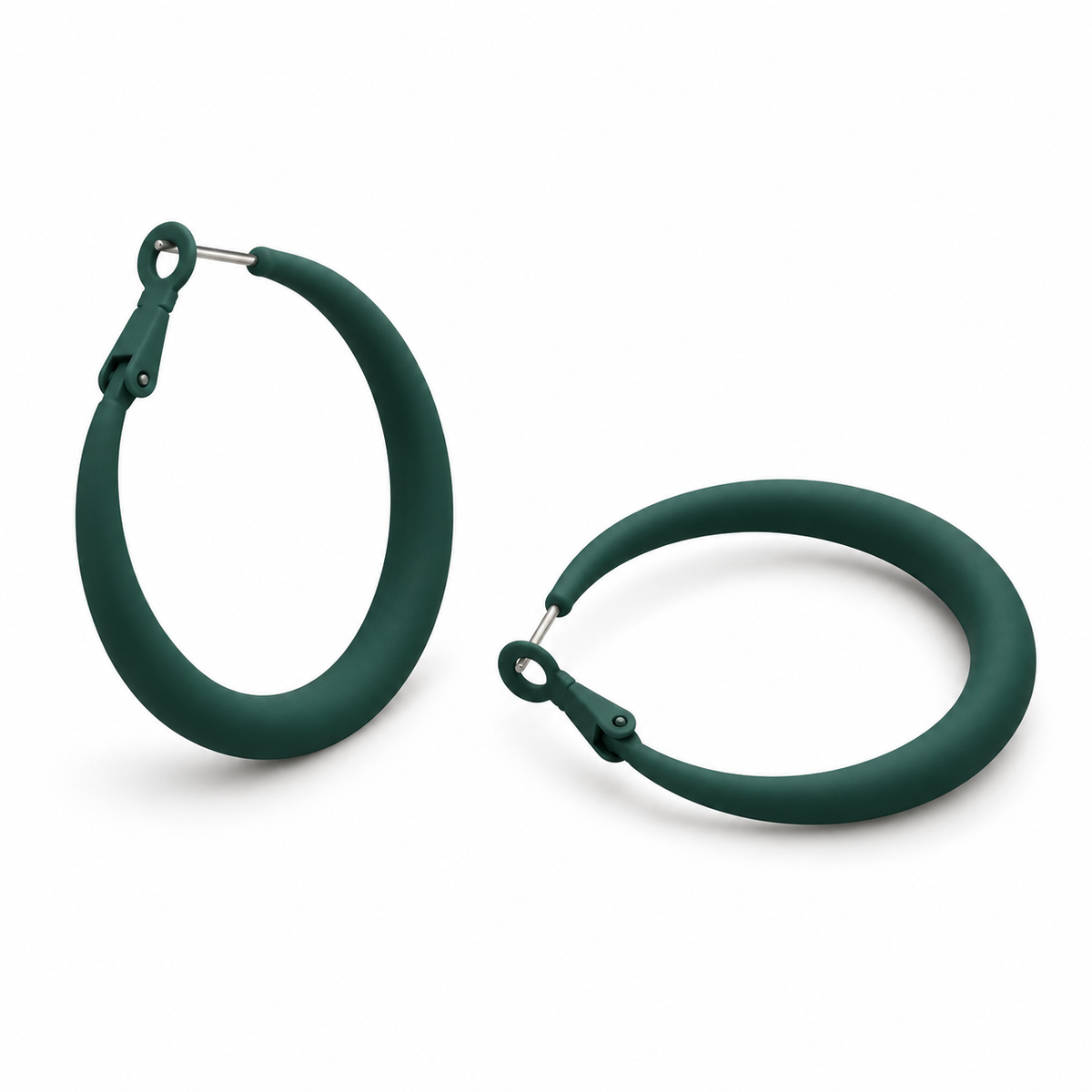 Øreringe Pastel Hoops, Skovgrøn
