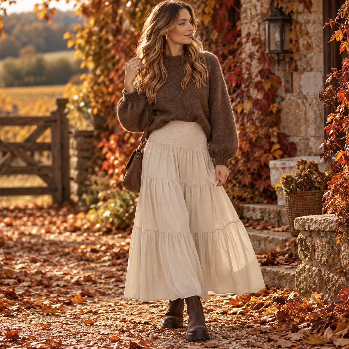 Kjol Princess, Beige