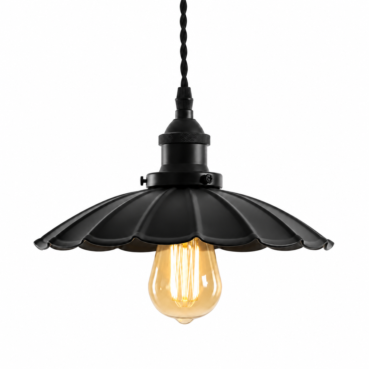 Vindueslampe Skogsstjärna 25 cm, Sort