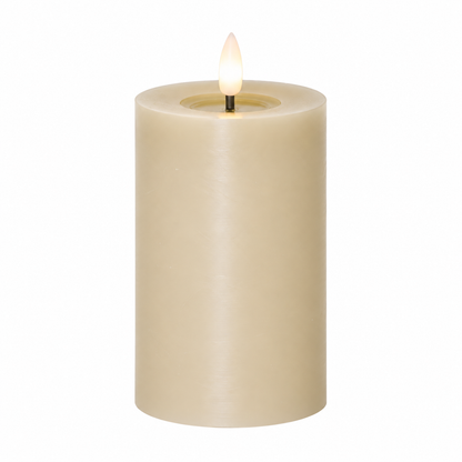 Blockljus Flamme, Beige