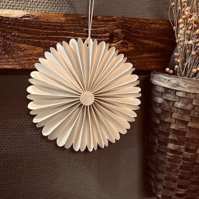 Pappstjärna Flower, Vit 20cm