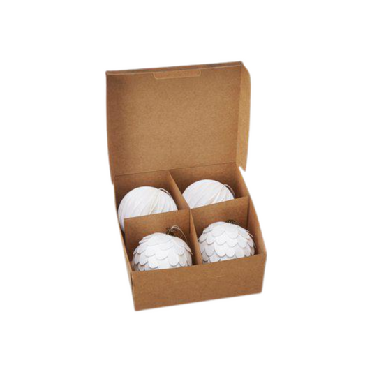 Julkulor 4-pack, Vit
