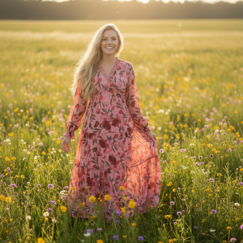 Kjole Rosalie, Rosa