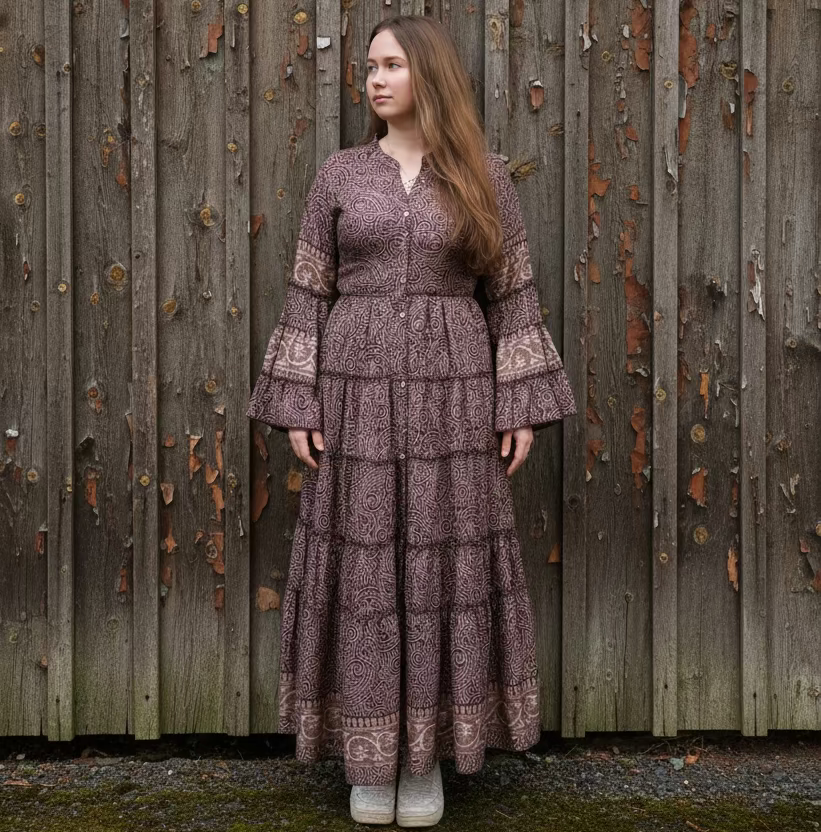 Kjole Stella, Brun/Lilla