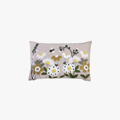 Kuddfodral flora gul