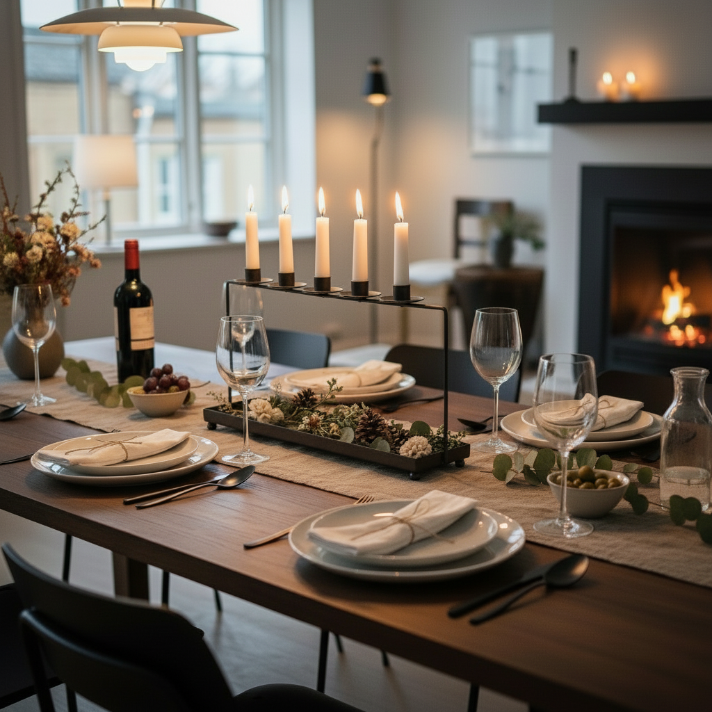 Bordsljusstake med 5 ljus