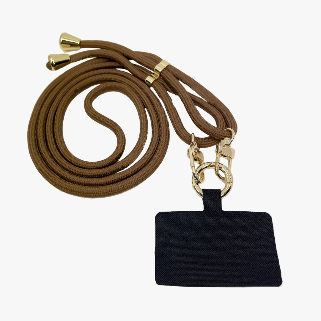 Mobilhalsband, Brun Guld