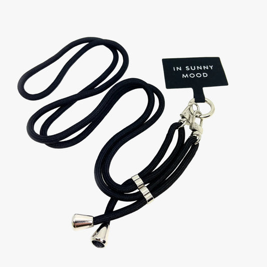 Mobilhalsband, Svart Silver