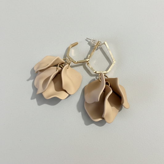 Örhängen Midnight drops, Beige