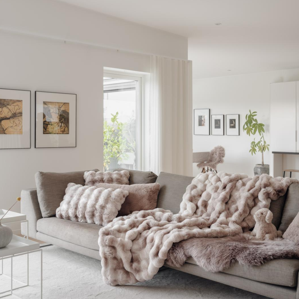 Kudde Fuskpäls Misty, Sand