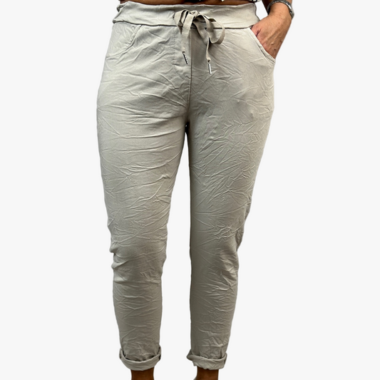 Stretchbyxa dubbelstorlek, Beige