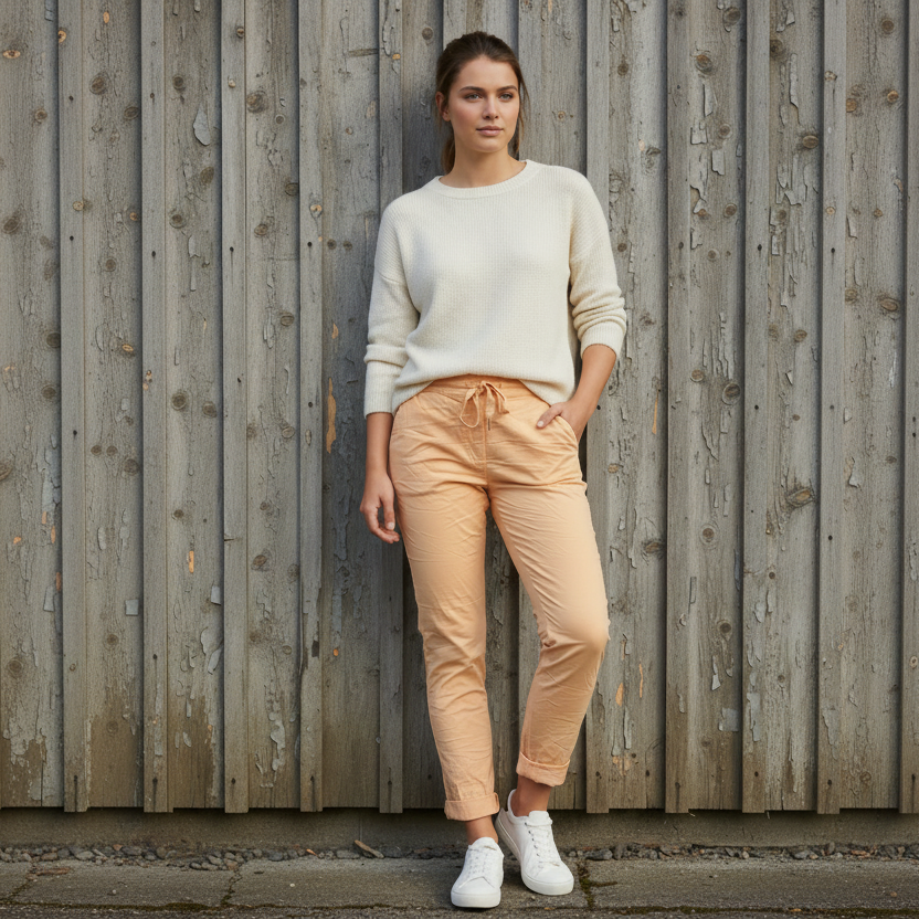 Stretch Trousers Signe, Peach
