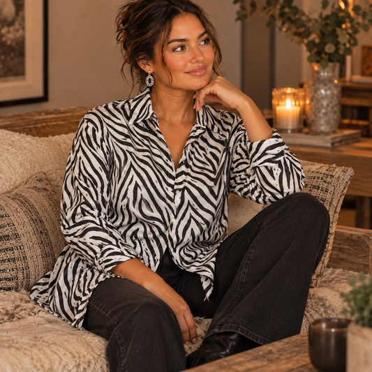 Bluse Gabrielle, Brun